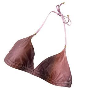 PQ Swim Violet Haze Mesh Glimmering Bikini Top Size D‎ NWT
